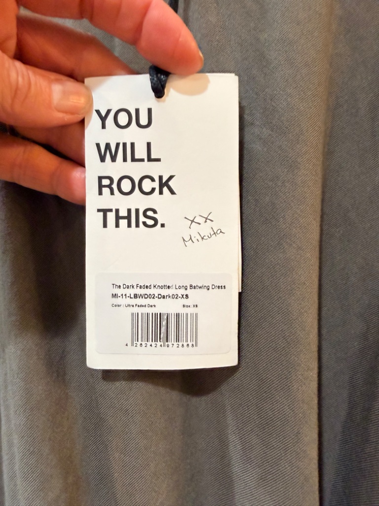 Nwt Mikuta Dark Faded Knotted Long Batwing Maxi Dress Size Xs New With Tag — image 5 of 7